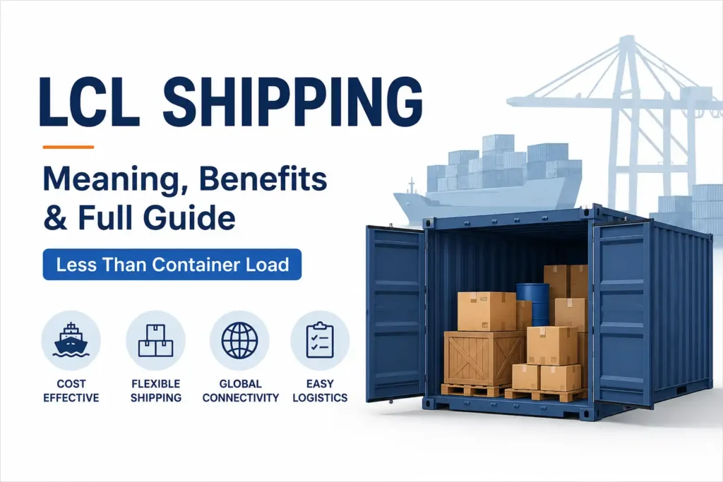 LCL shipping containers and cargo consolidation for international sea freight logistics